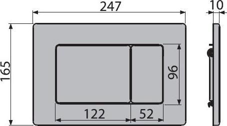 Кнопка смыва AlcaPlast M279 сталь