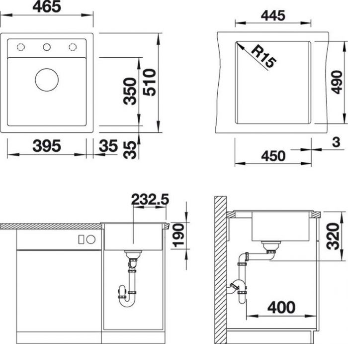 Кухонная мойка Blanco Dalago 45 серый беж