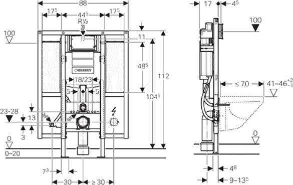 Система инсталляции для унитазов Geberit Duofix 111.375.00.5