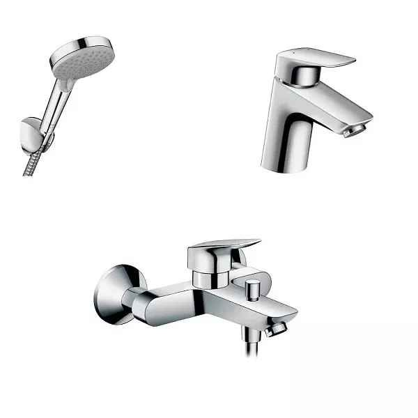 Душевой комплект Hansgrohe Logis, хром, c душевым гарнитуром