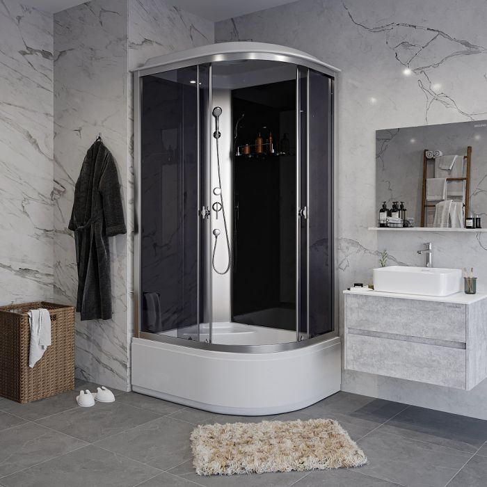 Душевая кабина Niagara Eco E110/80/40L/TN стекло тонированное, профиль серебро
