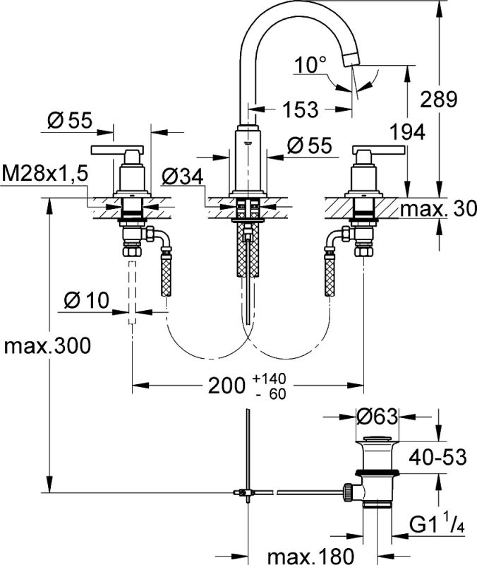 Смеситель для раковины Grohe Atrio Jota 20009000