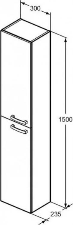 Шкаф-пенал 30 см Ideal Standard Tempo E3243OS, дуб