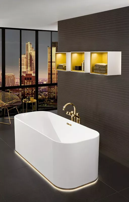 Акриловая ванна Villeroy & Boch Finion 170х70 UBQ177FIN7A300V101 золото, белый