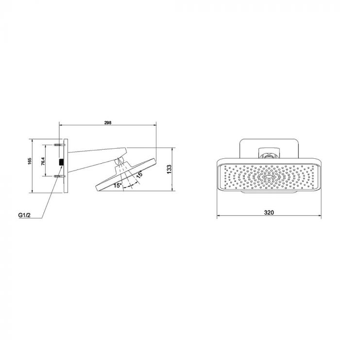 Верхний душ Inspire VSHD-3I4CMB, черный матовый