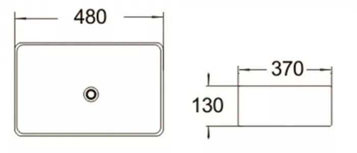 Раковина накладная SantiLine SL-1010MB черный