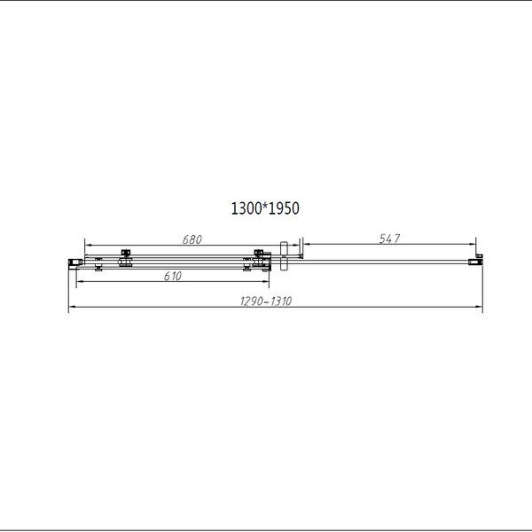 Душевая дверь Vincea Como-N VDS-4CN130CLB 130x195 см, черный, стекло прозрачное