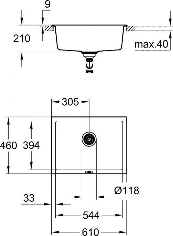 Кухонная мойка Grohe K700U 31655AT0