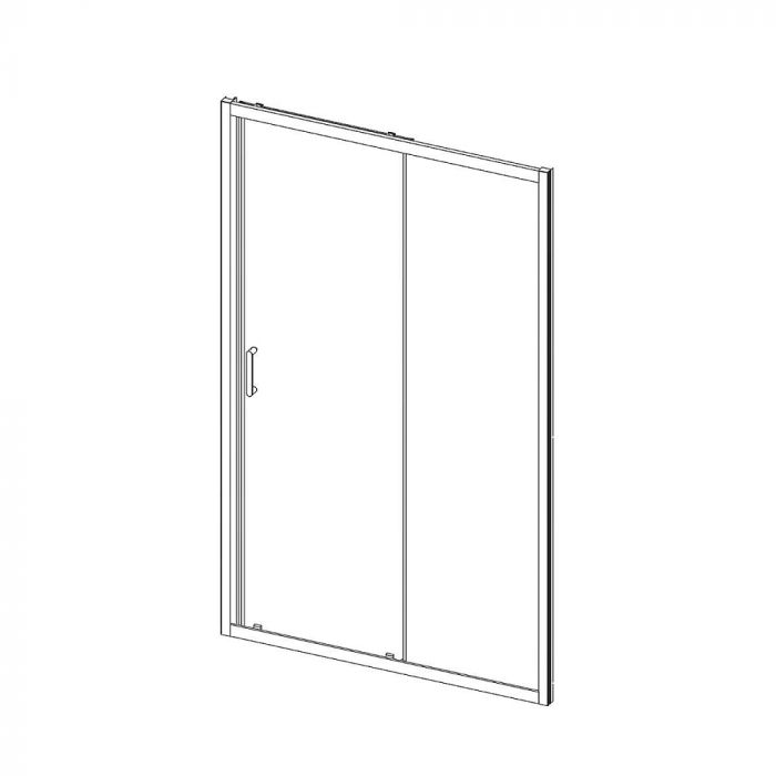 Душевая дверь Vincea Alpha VDS-3AL110CLB 110х190 см, черное прозрачное