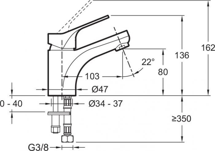Смеситель для раковины Jacob Delafon Brive E75762-4-CP