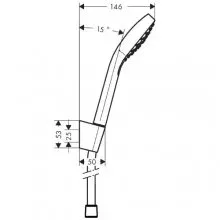 Душевой гарнитур Hansgrohe Croma Select E 1jet Port, 26412400, диск лейки 11 см, корпус хром, лицевая часть белая, 1 режим струи