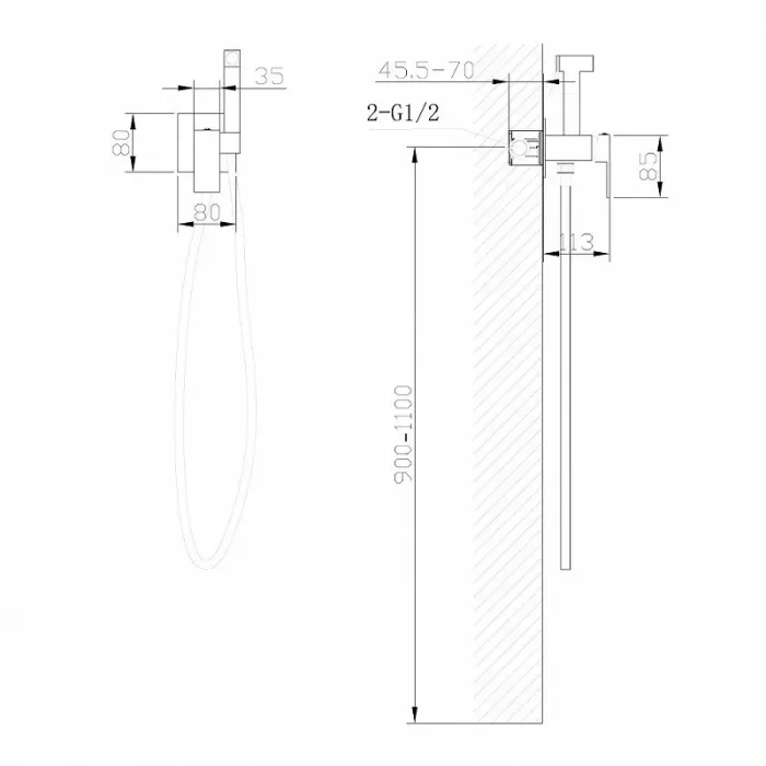 Душ гигиенический Abber Daheim AF8226 хром