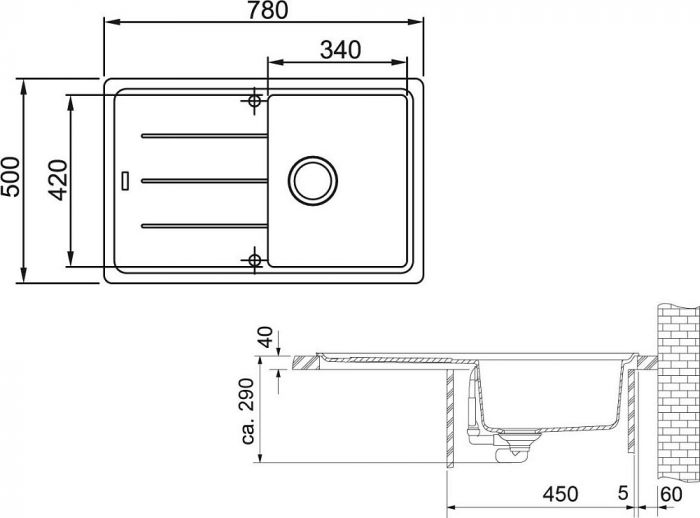 Кухонная мойка Franke Basis BFG 611 оникс