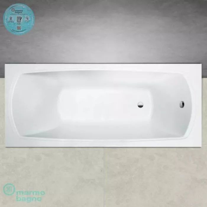 Ванна из искуственного камня Marmo Bagno 180х75 MB-Э180-75 белый