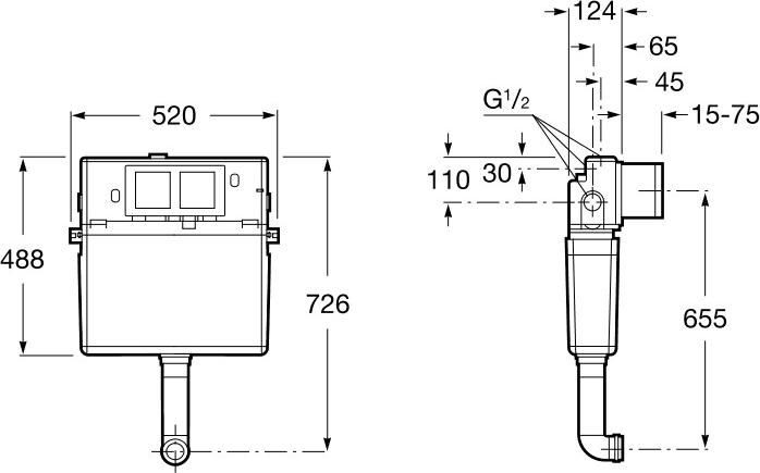 Комплект Roca The Gap 893109000 приставной унитаз с крышкой-сиденьем микролифт, бачок скрытого монтажа и кнопкой смыва