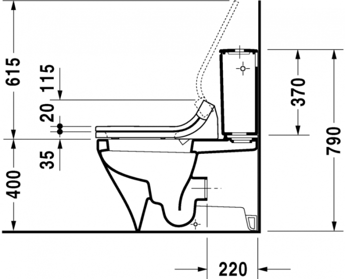 Напольный унитаз Duravit DuraStyle 2156590000 с бачком 0935100005