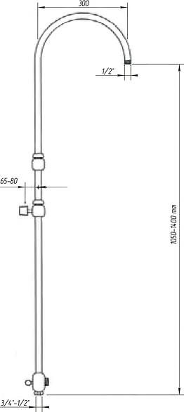 Душевая штанга Migliore Arco ML.ARC-36.253.CR