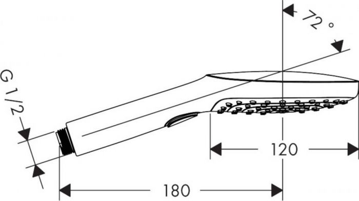 Ручной душ Hansgrohe Raindance Select E120 3jet 26520990, золото