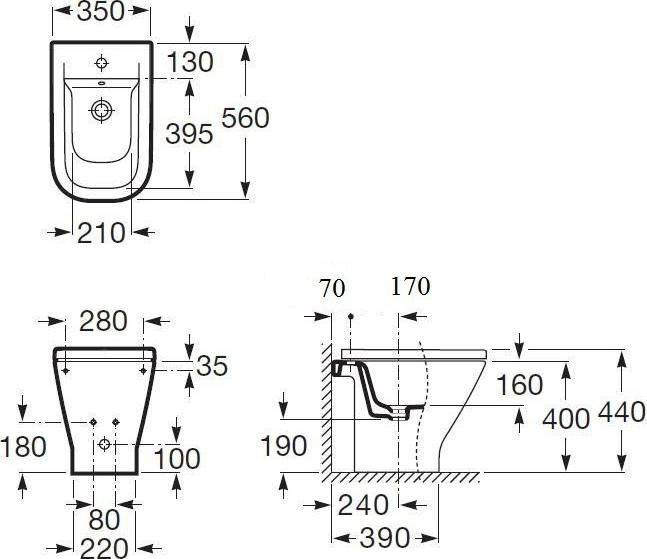 Напольное биде Roca Gap 357474000