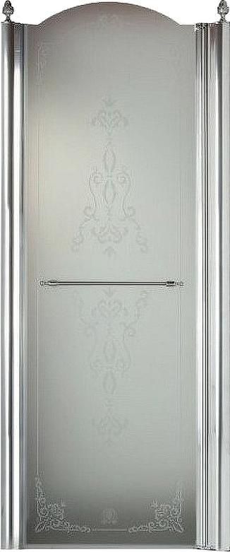Душевая дверь Migliore Diadema 80 R 20401 профиль хром, стекло матовое с декором