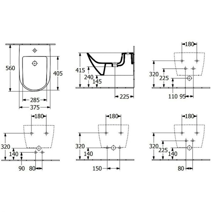 Биде подвесное Villeroy&Boch Subway 3.0 44700001 белый