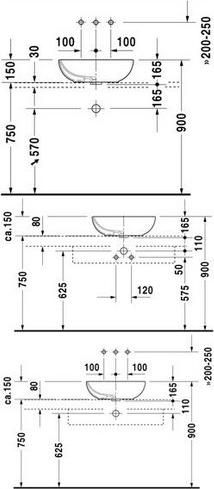 Раковина 50 см Duravit Foster 0335500000