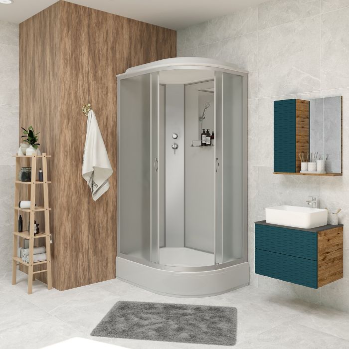 Душевая кабина Niagara Classic 330844L стекло матовое, профиль серебро