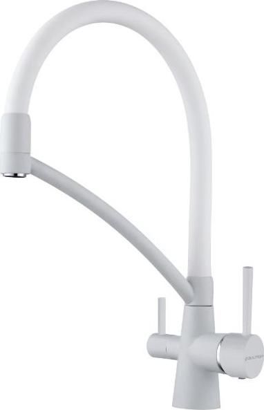 Смеситель Paulmark Sigen Si213111-431TW для кухонной мойки, белый матовый