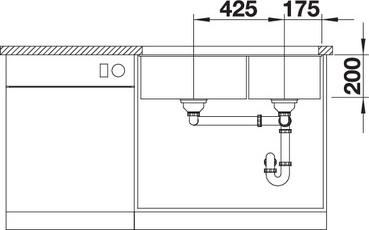 Кухонная мойка Blanco Subline 480/320-U 523588 белый