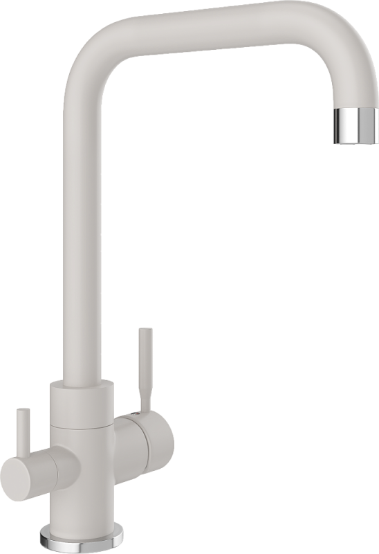 Комплект Мойка кухонная Domaci Солерно DP 650-01 жасмин + Смеситель UQ-019-01 жасмин