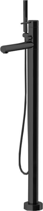 Смеситель для ванны напольный Gattoni Circle One 9008/90NO черный матовый