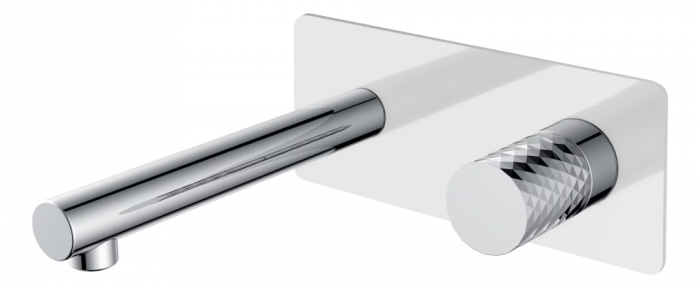 Смеситель для раковины Boheme Stick 125-WCR.2, белый хром