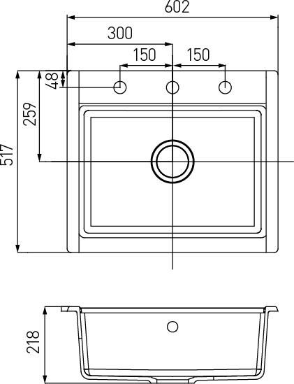 Кухонная мойка Aquaton Делия 60 1A715232LD290, бежевый