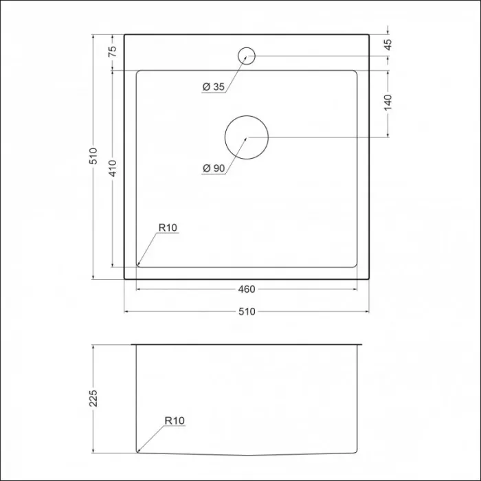 Кухонная мойка Emar Best EMB-116 PVD Nano Golden золото