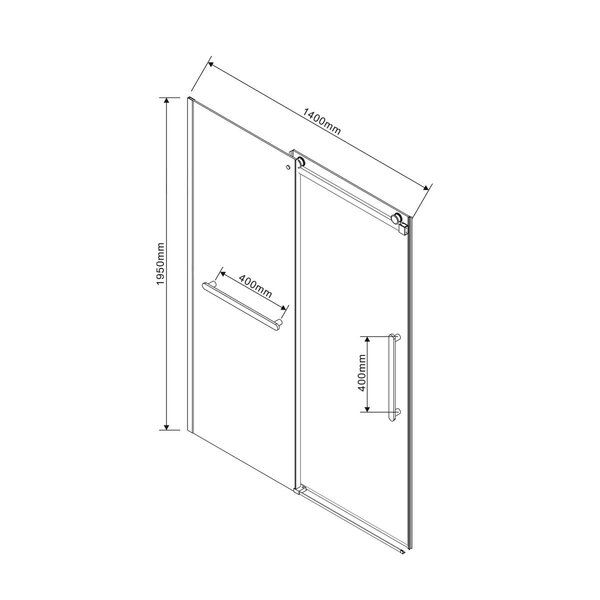 Душевая дверь Vincea Сomo Soft VDS-1CS140CLB 140x195 см, черный, стекло прозрачное