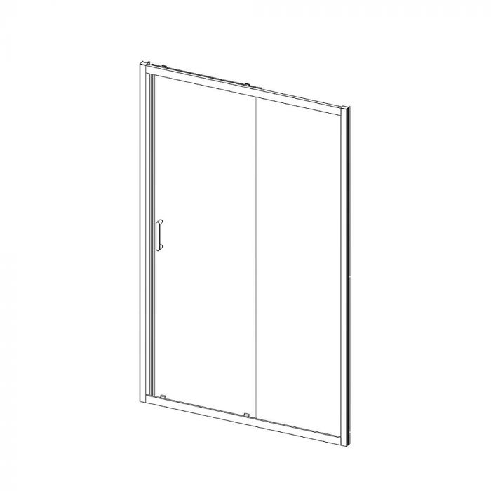 Душевая дверь Vincea Alpha VDS-3AL140CLG 140x190 см, брашированное золото, стекло прозрачное