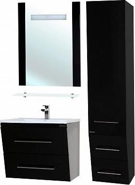 Мебель для ванной Bellezza Берта подвесная 60 чёрная