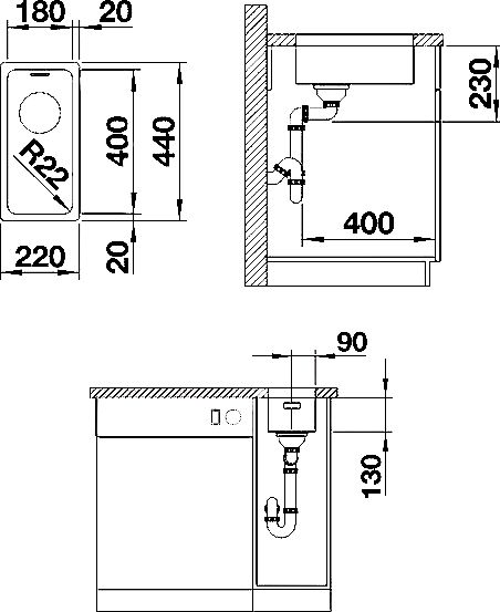 Кухонная мойка Blanco Andano 180-U 522952