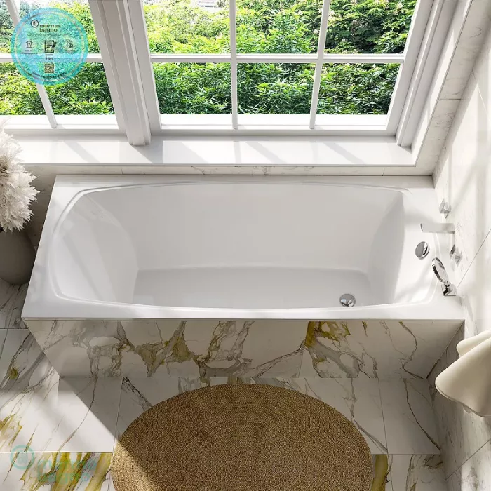 Ванна из искуственного камня Marmo Bagno 180х75 MB-Э180-75 белый